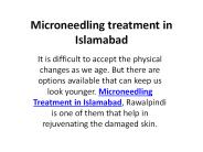 Microneedling treatment in Islamabad