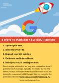 5 Ways to Maintain Your SEO Ranking PowerPoint PPT Presentation