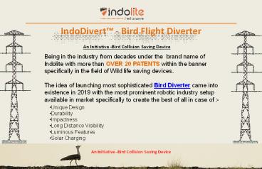IndoDivert™ - Bird Flight Diverter