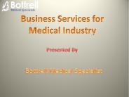 Business Services for Medical Industry - Bottrell Medical