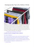 Amazing Laundry Tips to Dry Clothes in Winter - Hello Laundry PowerPoint PPT Presentation