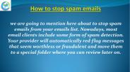 How to stop spam emails