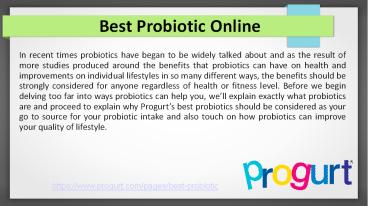 Best Probiotic Online