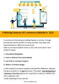 4 Winning Features of E-commerce Website in 2021