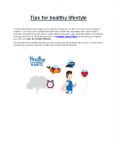 Tips for healthy lifestyle