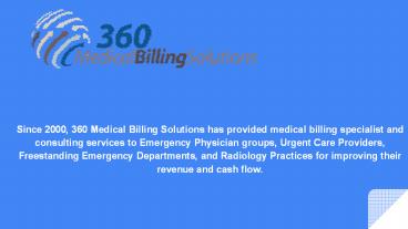California Emergency Physicians Billing Services - 360 Medical Billing Solutions