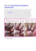 Best and Pretty Nail Art Designs for Valentine day PowerPoint PPT Presentation