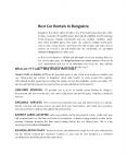 Best Car Rentals In Bangalore PowerPoint PPT Presentation