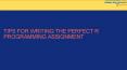 Tips for writing the perfect R programming assignment PowerPoint PPT Presentation