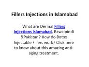 Fillers Injections in Islamabad