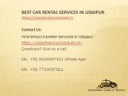 best car rental services in udaipur