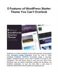 5 Features of WordPress Starter Theme You Can’t Overlook PowerPoint PPT Presentation