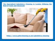 The Specialised Upholstery Cleaning in London