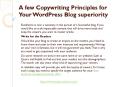 A few Copywriting Principles for Your WordPress Blog superiority PowerPoint PPT Presentation
