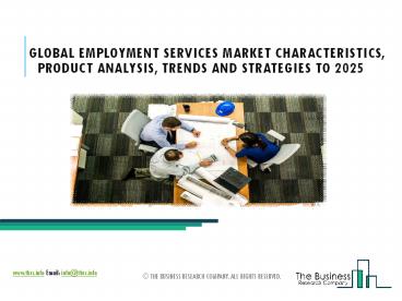 Employment Services Market Analysis, Growth And Emerging Trends