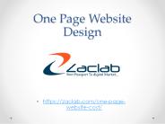 One Page Website Design