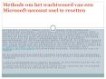 Herstellen Microsoft wachtwoord zorg voor een goede online hulp PowerPoint PPT Presentation