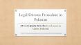 Perform Procedure of Divorce in Pakistan Legally By Best Lawyer PowerPoint PPT Presentation
