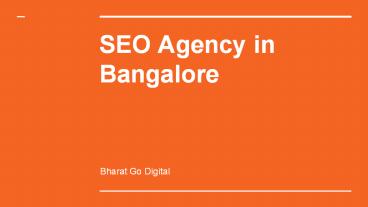 Seo agency in bangalore