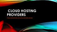 Cloud Hosting Providers