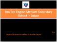 The Top English Medium Secondary School in Jaipur PowerPoint PPT Presentation