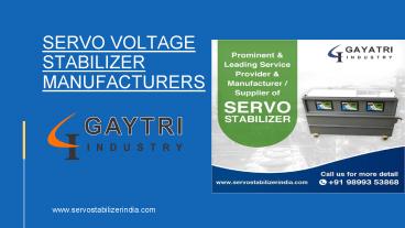 Best Servo stabilizer Manufacturers and Suppliers
