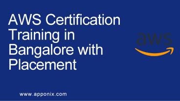AWS course institutes in bangalore with placement assurance