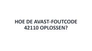 HOE DE AVAST-FOUTCODE 42110 OPLOSSEN?