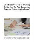 WordPress Conversion Tracking Guide: How To Add Conversion Tracking Feature In WordPress? PowerPoint PPT Presentation