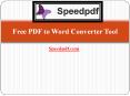 PDF to Word Converter | Speedpdf PowerPoint PPT Presentation