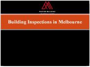 Building Inspections in Melbourne