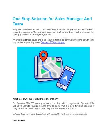 One Stop Solution for Sales Manager And Team