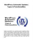 WordPress Automatic Updates: Types & Functionalities PowerPoint PPT Presentation
