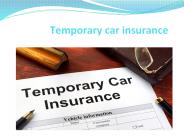 Temporary car insurance