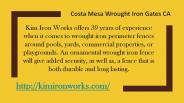 Costa Mesa Wrought Iron Gates CA