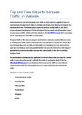 Top and Free Ways to Increase Traffic in Website PowerPoint PPT Presentation