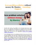 Love problem solution without money By Mantra PowerPoint PPT Presentation