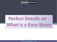 Perfect Details on - What is a Euro Sham PowerPoint PPT Presentation