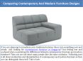 Comparing Contemporary And Modern Furniture Designs PowerPoint PPT Presentation