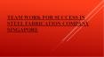Success In Steel Fabrication Company Singapore PowerPoint PPT Presentation