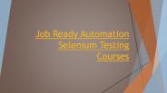 Placement for selenium testing course chennai