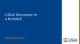 CAQA Resources in a Nutshell PowerPoint PPT Presentation