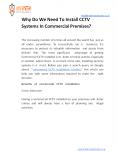 Why Do We Need To Install CCTV Systems In Commercial Premises? PowerPoint PPT Presentation