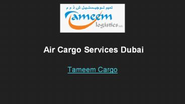Air Cargo Services Dubai