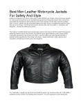 Best Men Leather Motorcycle Jackets For Safety And Style PowerPoint PPT Presentation