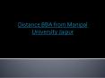 distance BBA from Manipal University Jaipur PowerPoint PPT Presentation