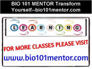 BIO 101 MENTOR Transform Yourself--bio101mentor.com