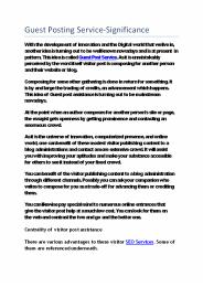 Guest Posting Service-Significance