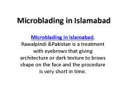 Microblading in Islamabad