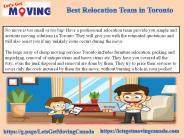 Relocation Team in Toronto